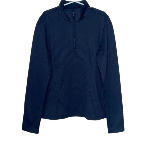 Adidas Youth Navy Climate Control Quarter Zip Pullover Golf Jacket - Picture 1 of 5